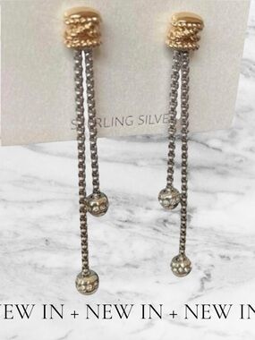 Gold & Silver Cote D’Argent Chain Earrings